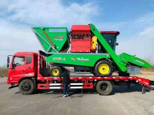 南陽客戶訂(ding)購的穗莖兼(jian)收玉米(mi)收穫機已髮貨